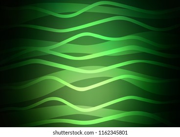 Dark Green vector template with repeated sticks. Lines on blurred abstract background with gradient. Best design for your ad, poster, banner.