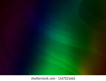 Dark Green vector template with repeated sticks. Lines on blurred abstract background with gradient. Smart design for your business advert.