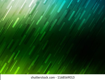 Dark Green vector template with repeated sticks. Shining colored illustration with narrow lines. Best design for your ad, poster, banner.
