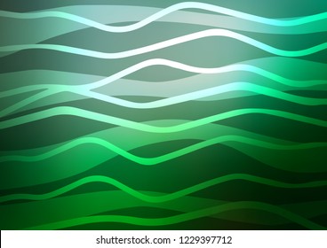Dark Green vector template with repeated sticks. Lines on blurred abstract background with gradient. Smart design for your business advert.