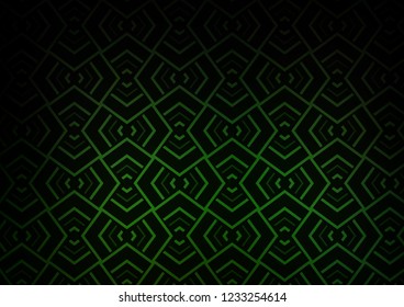 Dark Green vector template with repeated sticks. Lines on blurred abstract background with gradient. Pattern for ads, posters, banners.