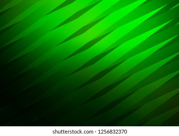 Dark Green vector template with repeated sticks. Shining colored illustration with narrow lines. The pattern can be used as ads, poster, banner for commercial.