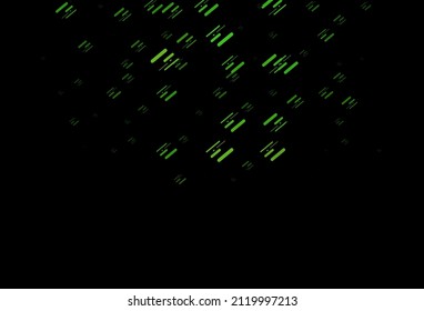 Plantilla de vector verde oscuro con palos repetidos. Ilustración decorativa brillante con líneas sobre plantilla abstracta. Patrón para sitios web, páginas de inicio.
