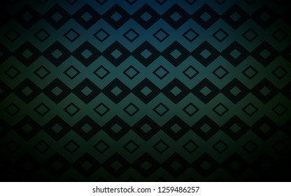 Dark Green vector template with rhombus. Rectangles on abstract background with colorful gradient. The template can be used as a background.