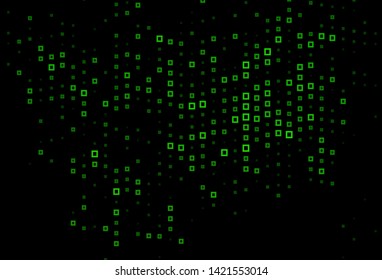 Dark Green vector template with rhombus. Abstract gradient illustration with rectangles. Pattern for busines ad, booklets, leaflets