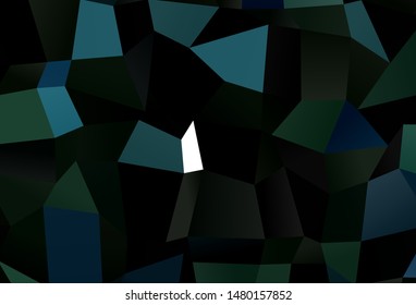 Dark Green vector template with rhombus. Illustration with set of colorful rectangles. Pattern can be used for websites.