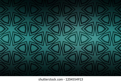 Dark Green vector template with sky stars. Decorative illustration with stars on abstract template. Smart design for your business advert.