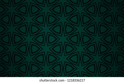 Dark Green vector template with sky stars. Shining colored illustration with stars. Template for sell phone backgrounds.