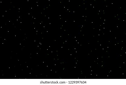 Dark Green vector template with sky stars. Blurred decorative design in simple style with stars. The template can be used as a background.