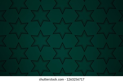 Dark Green vector template with sky stars. Shining colored illustration with stars. Pattern for websites, landing pages.