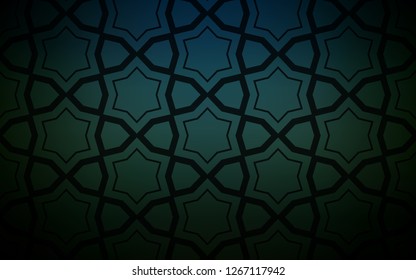 Dark Green vector template with sky stars. Shining colored illustration with stars. Template for sell phone backgrounds.