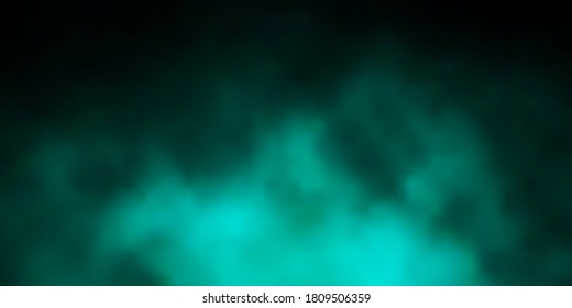 Dark Green vector template with sky, clouds. Gradient illustration with colorful sky, clouds. Template for landing pages.