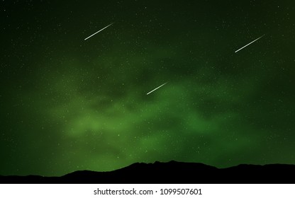 Dark Green vector template with space stars. Glitter abstract illustration with colorful cosmic stars. Best design for your ad, poster, banner.