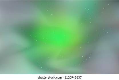 Dark Green vector template with space stars. Shining colored illustration with bright astronomical stars. Pattern for astronomy websites.