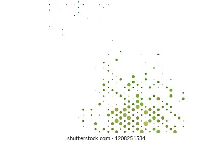 Dark Green vector template with spots. Illustration with set of shining colorful abstract circles. Pattern for ads, booklets.