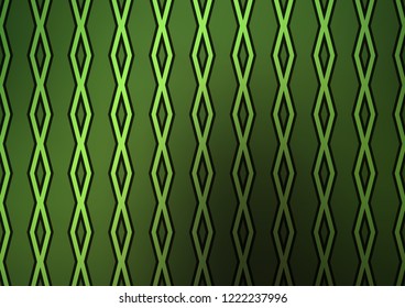 Dark Green vector template with sticks, squares. Glitter abstract illustration with colorful lines, rhombuses. Backdrop for TV commercials.