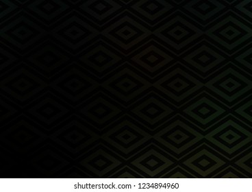 Dark Green vector template with sticks, squares. Colorful decorative design in simple style with lines, rhombuses. Backdrop for TV commercials.