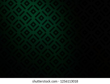 Dark Green vector template with sticks, squares. Colorful lines, squares on abstract background with gradient. Pattern for business booklets, leaflets.