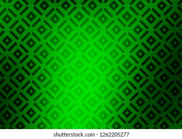 Dark Green vector template with sticks, squares. Colorful decorative design in simple style with lines, rhombuses. Pattern for business booklets, leaflets.