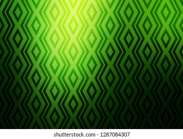Dark Green vector template with sticks, squares. Colorful lines, squares on abstract background with gradient. Pattern for business booklets, leaflets.