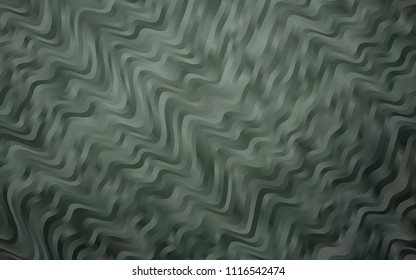 Dark Green vector template with wavy shapes. Glitter abstract illustration with wry lines. New composition for your brand book.