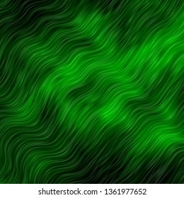 Dark Green vector template with wry lines. Gradient illustration in simple style with bows. Design for your business promotion.