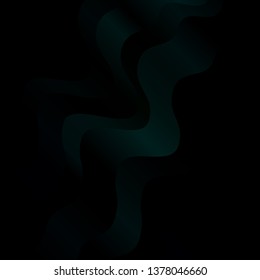 Dark Green vector template with wry lines. Gradient illustration in simple style with bows. Pattern for booklets, leaflets.