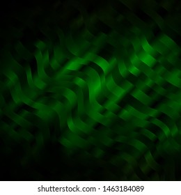 Dark Green vector template with wry lines. Gradient illustration in simple style with bows. Pattern for busines booklets, leaflets