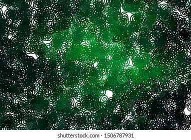 Dark Green vector template with wry lines. Shining colorful illustration in simple style. Abstract design for your web site.