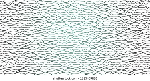 Dark Green vector template with wry lines. Colorful geometric sample with gradient curves.  Smart design for your promotions.