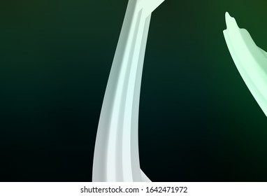 Dark Green vector template with wry lines. Shining colorful illustration in simple style. Abstract design for your web site.