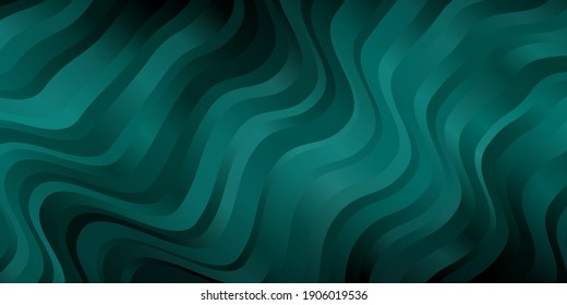 Dark Green vector template with wry lines. Colorful illustration in abstract style with bent lines. Pattern for commercials, ads.