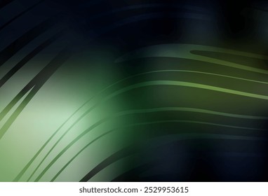 Dark Green vector template with wry lines. An elegant bright illustration with gradient lines. New composition for your brand book.