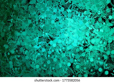 Dark Green vector texture with abstract forms. Colorful chaotic forms with gradient in modern style. Background for a cell phone.