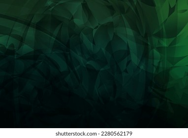 Dark Green vector texture with abstract forms. Colorful chaotic forms with gradient in modern style. Best smart design for your business.