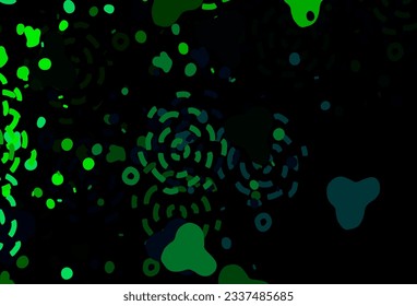 Dark Green vector texture with abstract forms. Simple colorful illustration with abstract gradient shapes. Background for a cell phone.