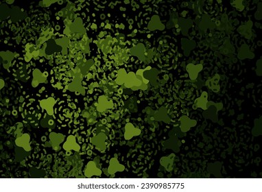 Dark Green vector texture with abstract forms. Modern abstract illustration with colorful random forms. Simple design for your web site.
