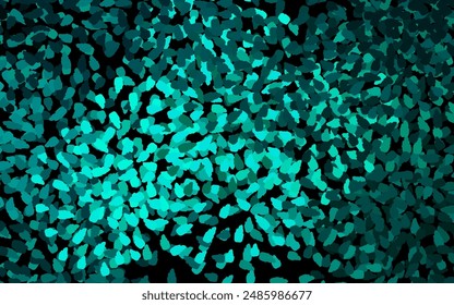 Dark Green vector texture with abstract forms. Colorful chaotic forms with gradient in modern style. Modern design for your business card.