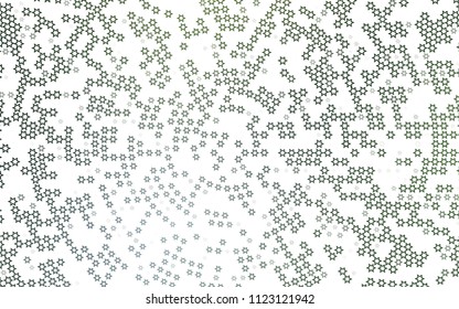 Dark Green vector texture with beautiful stars. Shining colored illustration with stars. The template can be used as a background.