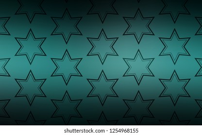 Dark Green vector texture with beautiful stars. Shining colored illustration with stars. Best design for your ad, poster, banner.