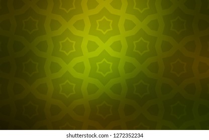 Dark Green vector texture with beautiful stars. Glitter abstract illustration with colored stars. Best design for your ad, poster, banner.