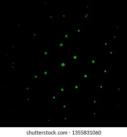 Dark Green vector texture with beautiful stars. Shining colorful illustration with small and big stars. Design for your business promotion.
