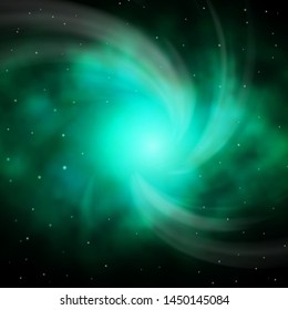Dark Green vector texture with beautiful stars. Shining colorful illustration with small and big stars. Pattern for wrapping gifts.