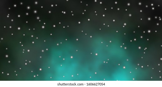 Dark Green vector texture with beautiful stars. Colorful illustration with abstract gradient stars. Theme for cell phones.