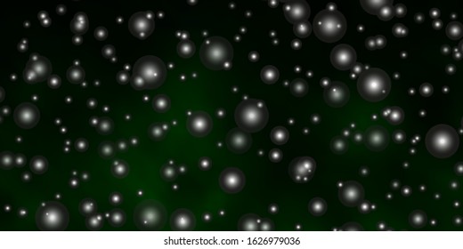 Dark Green vector texture with beautiful stars. Decorative illustration with stars on abstract template. Theme for cell phones.