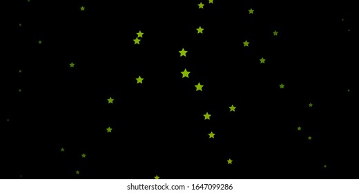 Textura vectorial verde oscuro con hermosas estrellas. Ilustración colorida en estilo abstracto con estrellas degradadas. Mejor diseño para tu anuncio, afiche, banner.