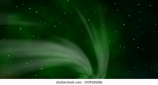 Dark Green vector texture with beautiful stars. Shining colorful illustration with small and big stars. Design for your business promotion.