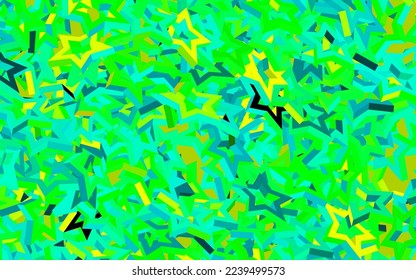 Dark Green vector texture with beautiful stars. Glitter abstract illustration with colored stars. Pattern for astrology websites.
