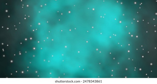 Dark Green vector texture with beautiful stars. Colorful illustration in abstract style with gradient stars. Best design for your ad, poster, banner.