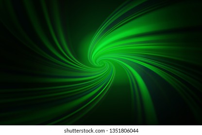 Dark Green vector texture with bent lines. A shining illustration, which consists of curved lines. The best colorful design for your business.